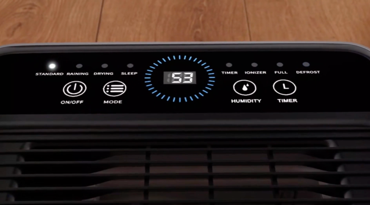 Déshumidificateur d’Air Électrique 16L/J – Avec Tuyau de Drainage 1,2m & Affichage LED – Maison, Chambre