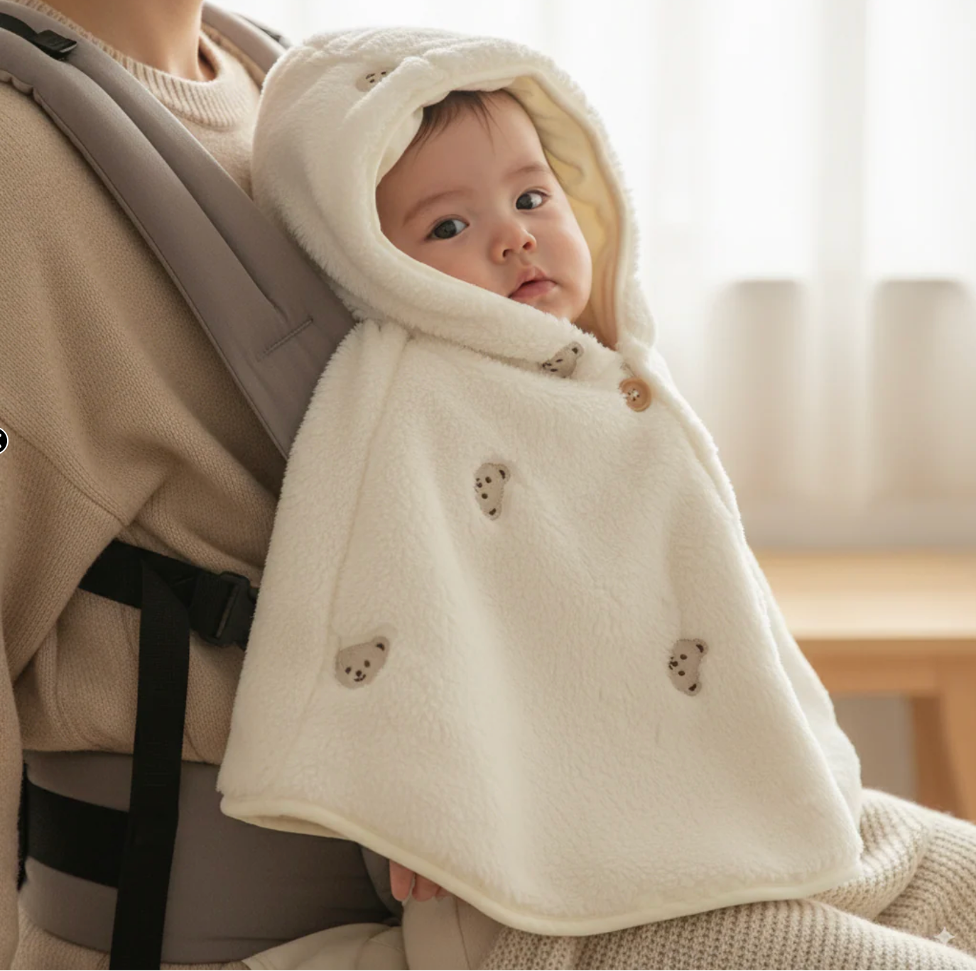 Manteau Cape Polaire Porte-Bébé