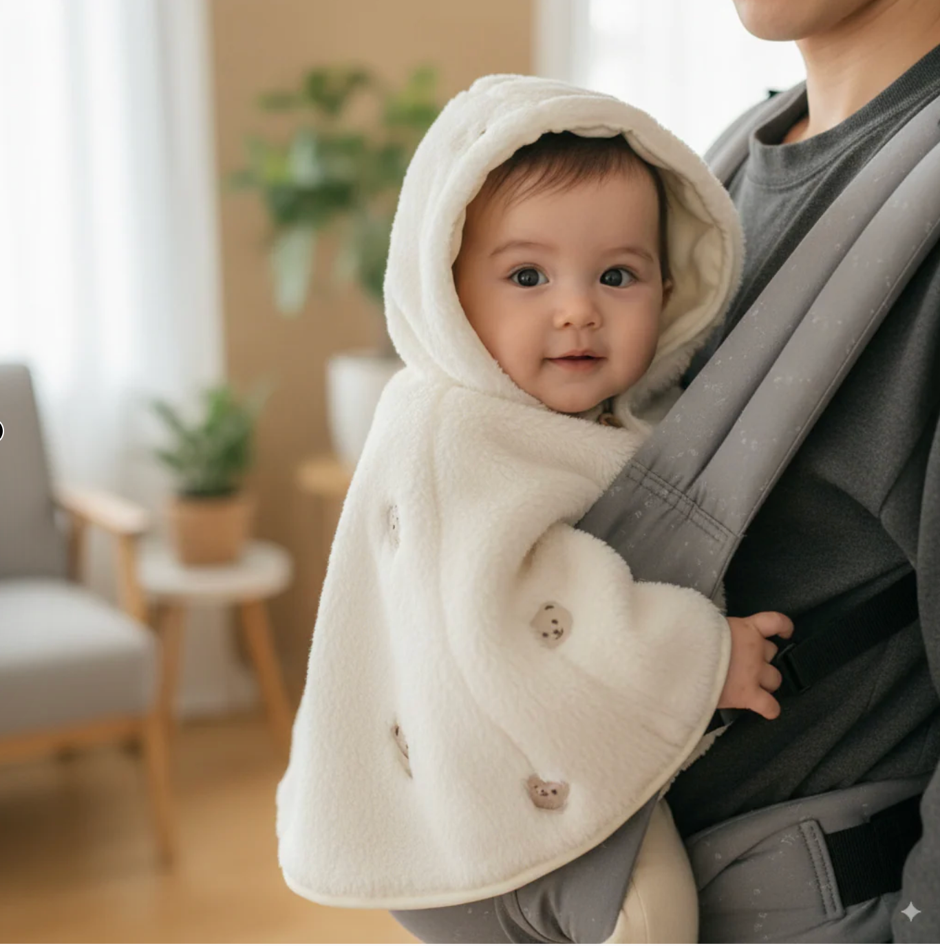 Manteau Cape Polaire Porte-Bébé