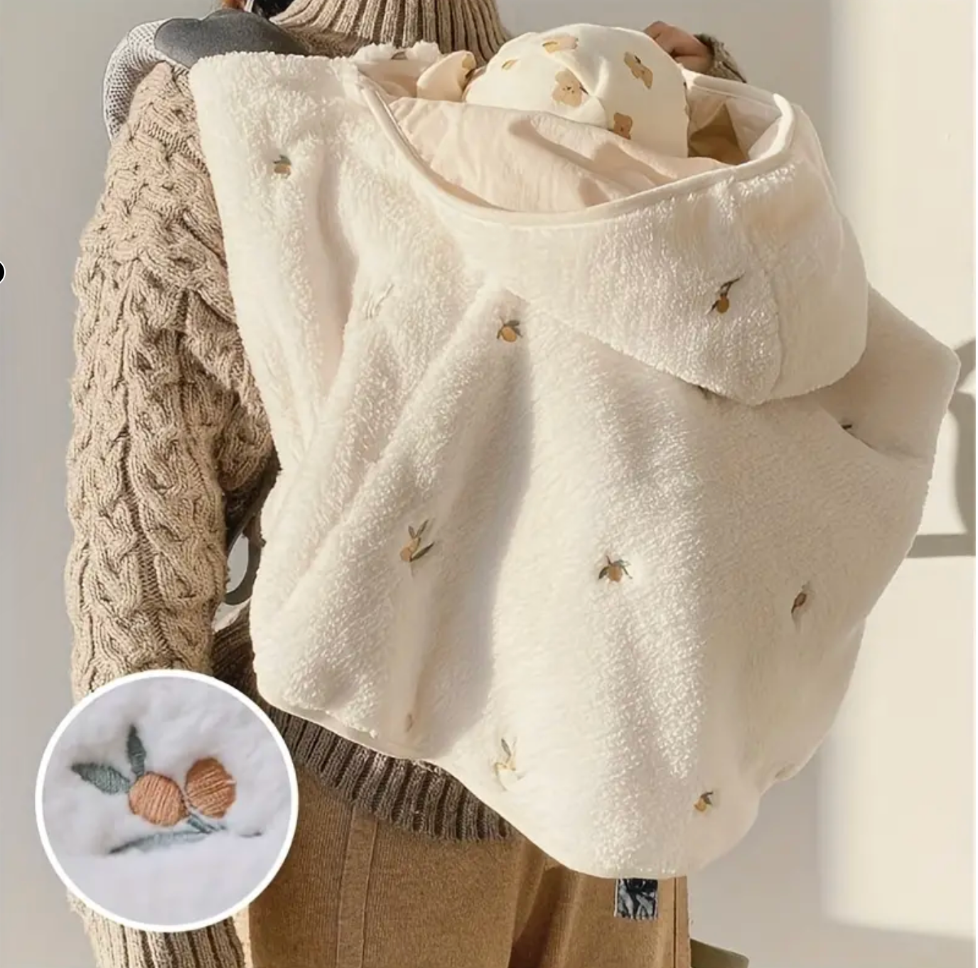 Manteau Cape Polaire Porte-Bébé